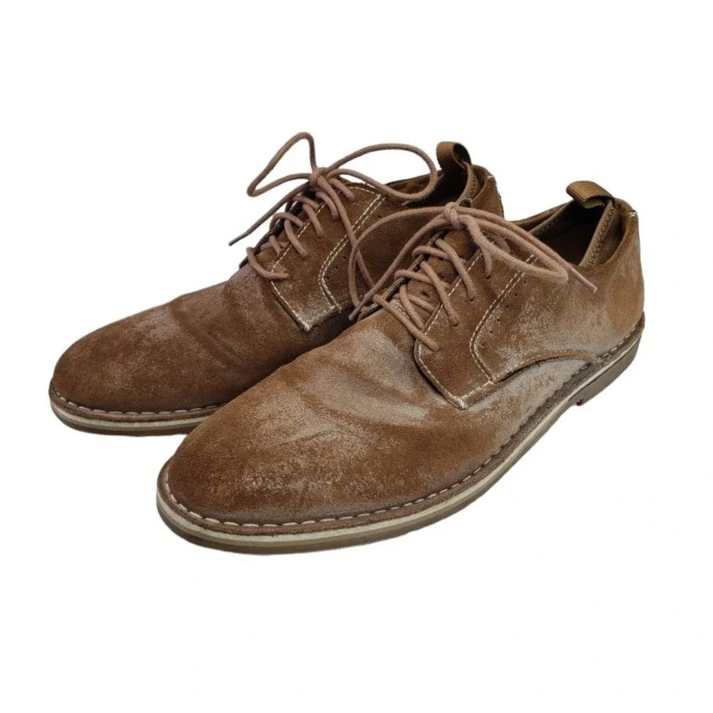 Steve Madden Stannis Brushed Suede Leather Oxford Men's 10 Tan